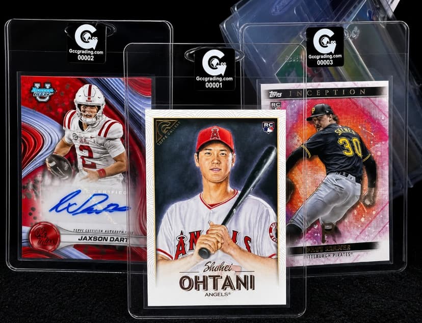 Sports cards with GCC serialized sticker certification